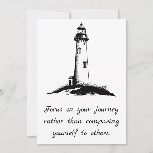 Convite Luz de orientação - Foco em sua jornada (Frente)