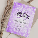Convite Luz de Shimmer Purple aniversário de 30 anos Glam<br><div class="desc">O Elegante aniversário de 30 anos Shimmer Lights convite modelo. Apresentando modernas luzes brilhantes. Excelente para 30,  40º,  50º,  60º e 70 aniversário e muito mais!</div>