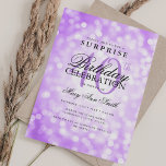 Convite Luzes aniversário de 40 anos Roxas da SURPRESA Ele<br><div class="desc">O Elegante aniversário de 40 anos Shimmer Lights convite modelo. Apresentando modernas luzes brilhantes. Excelente para 30,  40º,  50º,  60º e 70 aniversário e muito mais!</div>