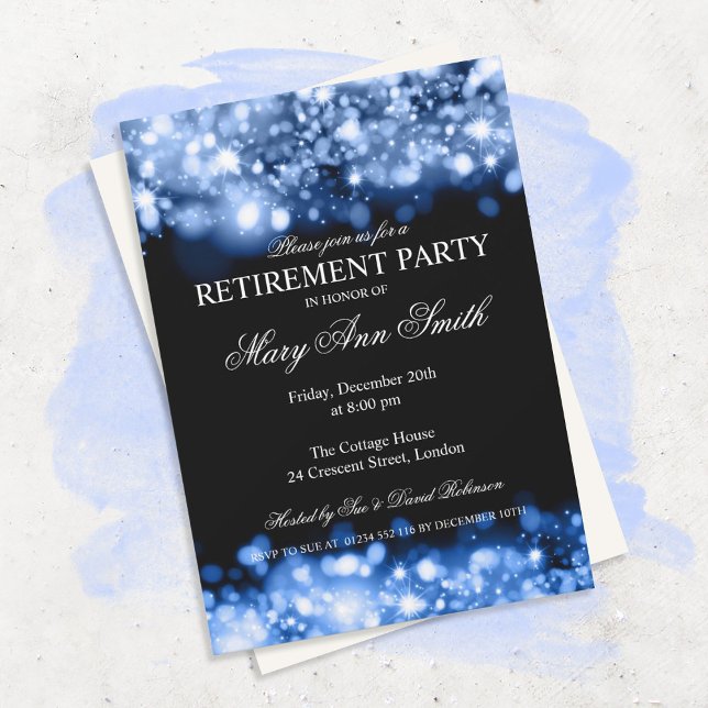 Convite Luzes azuis do Partido da Reforma Elegante (Criador carregado)