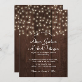 Convite Luzes brilhantes casamentos de madeiras de outono