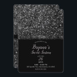 Convite Luzes brilhantes de prata Doce 16 Partido<br><div class="desc">personalizar para o seu evento</div>