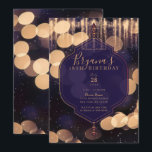 Convite Luzes Brilhantes Dourado Roxo Noite Mística Doce 1<br><div class="desc">Personalize para qualquer evento</div>