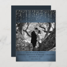 Luzes brilhantes Foto azul Marinho Salvar data