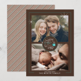 Convite Luzes brilhantes Noites de cacau quente Duas fotos