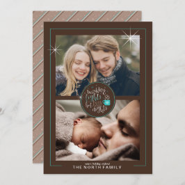 Convite Luzes brilhantes Noites de cacau quente Duas fotos