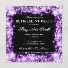 Convite Luzes brilhantes roxas do Partido da Reforma Elega