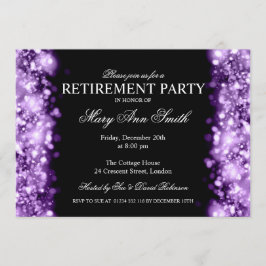 Convite Luzes brilhantes roxas do Partido da Reforma Elega