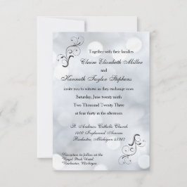 Convite Luzes com brilho de neve com brilho de faíscas-3x5