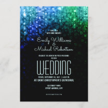 Luzes cor pavão de casamento elegantes