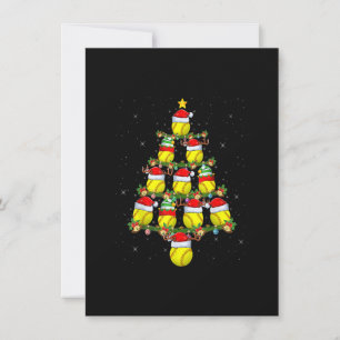 Convite Luzes de árvore de Natal para amante de softball X