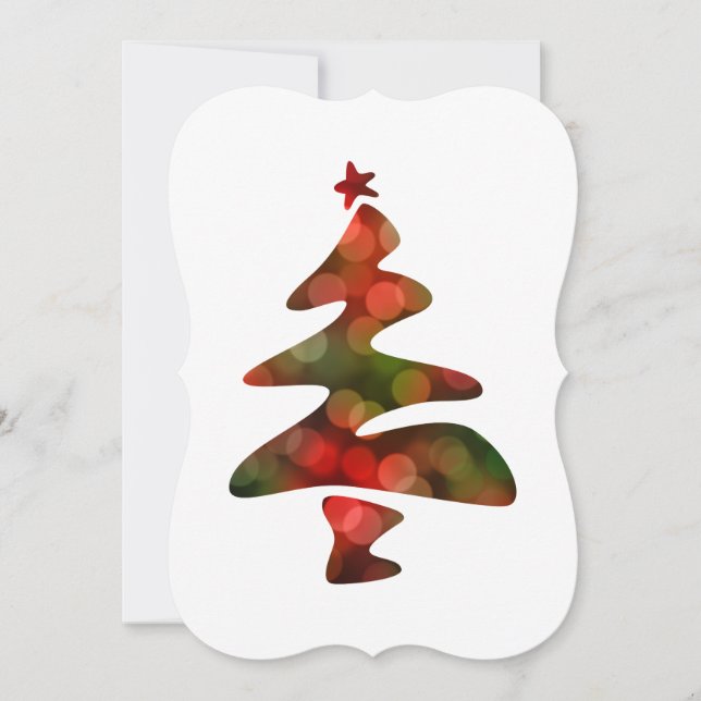 Convite Luzes de Bokee da Árvore de Natal (Frente)