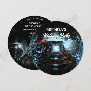 Convite Luzes de bola de discoteca Festa