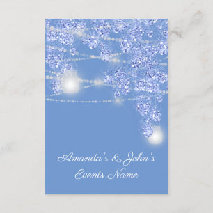 Convite Luzes de Casamento Jars Rustic Glitter Blue Spark