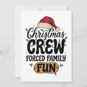 Convite Luzes de Chapéu de Papai Noel Forçado Diversão em