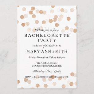 Convite Luzes de cobre do brilho da folha do falso da