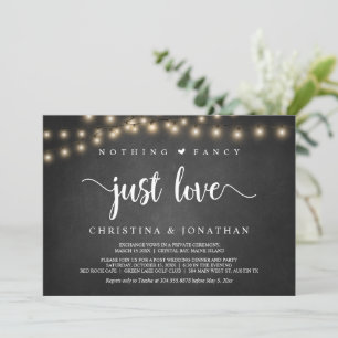 Convite Luzes de Corda, Casamento Simples, Nada de Luxo, A