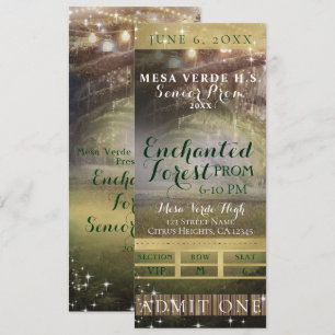 Convite Luzes de Corda da Floresta Encantada Prom VIP Tick