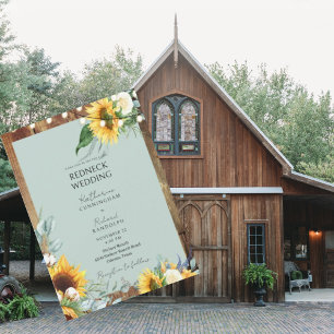Convite Luzes de Corda de Casamento de Girassol Caipira Rú