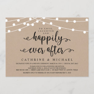 Convite Luzes de Corda de Fazenda Rústica, Casamento de Kr