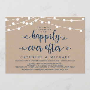 Convite Luzes de Corda de Fazenda Rústica, Casamento Naval