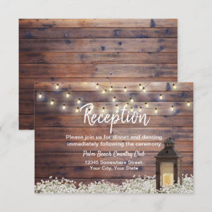 Convite Luzes de Corda de Lanterna de Celeiro Rústico Casa