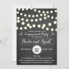 Convite Luzes de Corda de Quadro de Giz para Qualquer Even