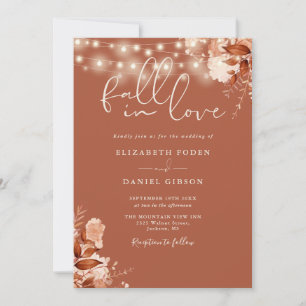 Convite Luzes de Corda Floral Rústica Código QR Casamento 
