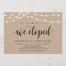 Luzes de Corda Kraft, fonte preta, Casamento Furti