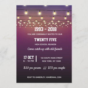 Convite Luzes de corda modernas