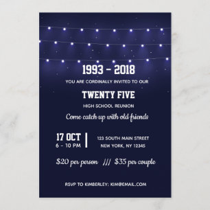 Convite Luzes de corda modernas