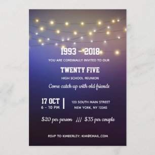 Convite Luzes de corda modernas