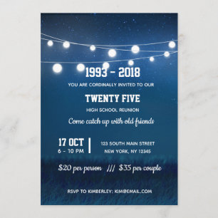 Convite Luzes de corda modernas