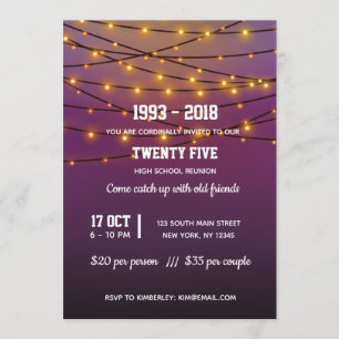 Convite Luzes de corda modernas