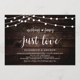 Convite Luzes de Corda na Fazenda, madeira, Festa de Casam