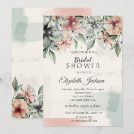 Convite Luzes de Corda, Pincelada, Chá de Noiva Floral