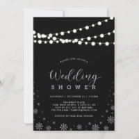 Luzes de Corda Prateadas e Pretas para Chá de Noiv