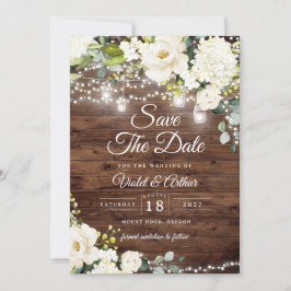 Convite Luzes de Corda Rústicas Florais Casamento Salve A