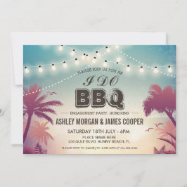 Convite Luzes de Corda Sunset de Verão Eu faço Noivado de 