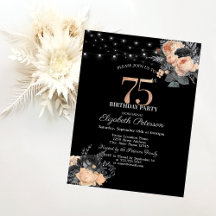 Luzes de Cordão de Rosas Laranjas Preto Aniversári