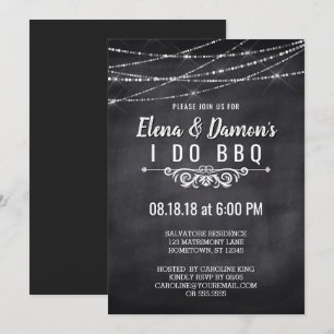 Convite Luzes de Cordas de Verão Convidam-me CHURRASCO