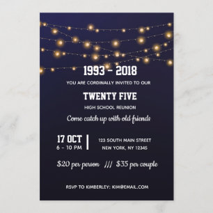 Convite Luzes de cordas modernas