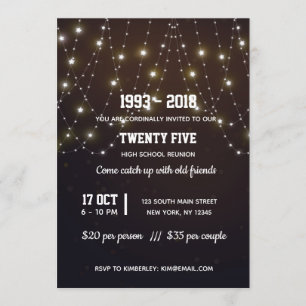 Convite Luzes de cordas modernas