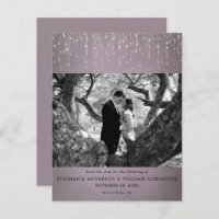 Luzes de Espumação Foto Mauve Salvar Data