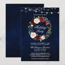 Luzes de Festa de Férias Florais em Aquarela Elega