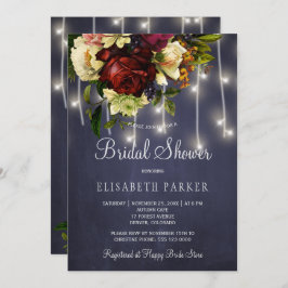 Convite Luzes de inverno russas marinho chá de panela