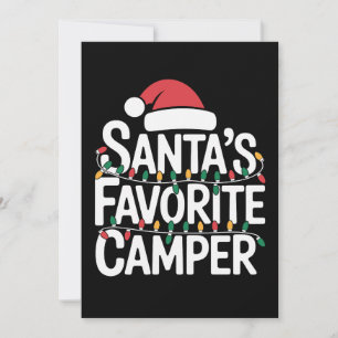 Convite Luzes de Natal do Acampador Favorito do Papai Noel