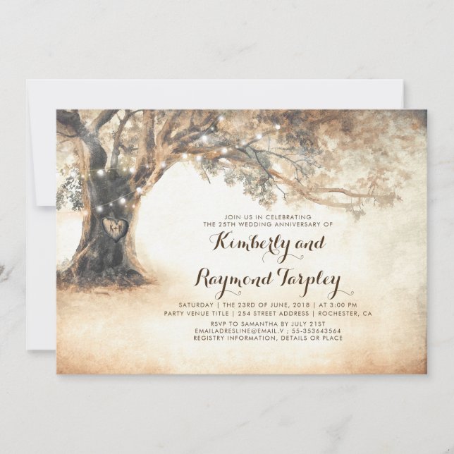 Convite Luzes de Natal em Cordão Carvalho Rústico Aniversá (Frente)