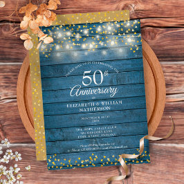 Convite Luzes de Natal em Madeira Coração Dourado 50º Aniv