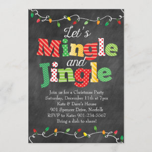 Convite Luzes de Natal Mingle & Jingle
